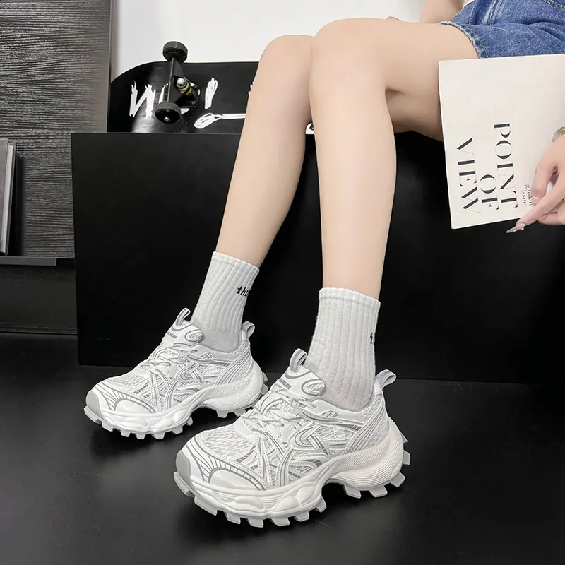 N6N8 Cushioning Height Increase Low Top Chunky Sneakers Women's-6
