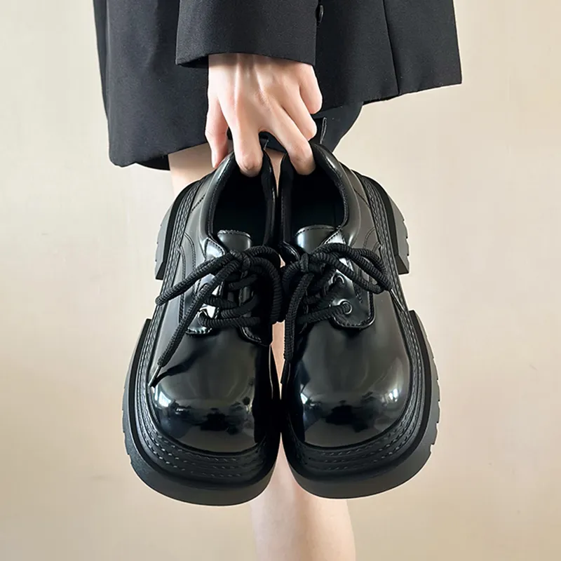 N6N8 Casual Single Shoes Chunky Heel Women's-12