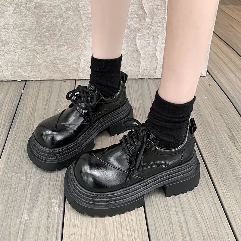 N6N8 Casual Single Shoes Chunky Heel Women's-7
