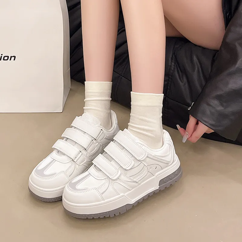 N6N8 Cushioning Lightweight Slip Resistant Low Top Skateboard Shoes Women's White-6