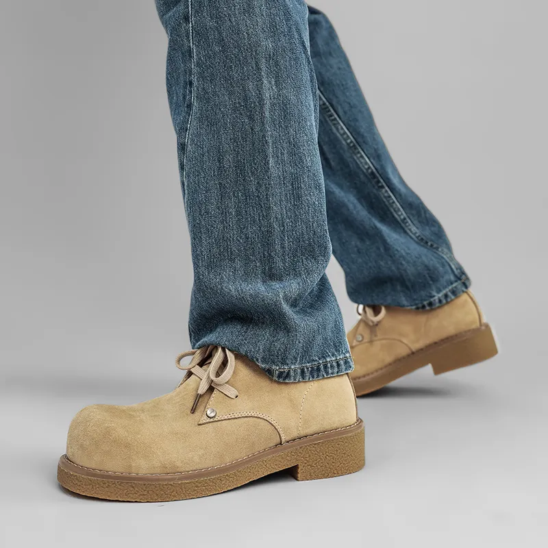 Little Red Man Casual Fashion Ankle Boots Unisex Desert-5