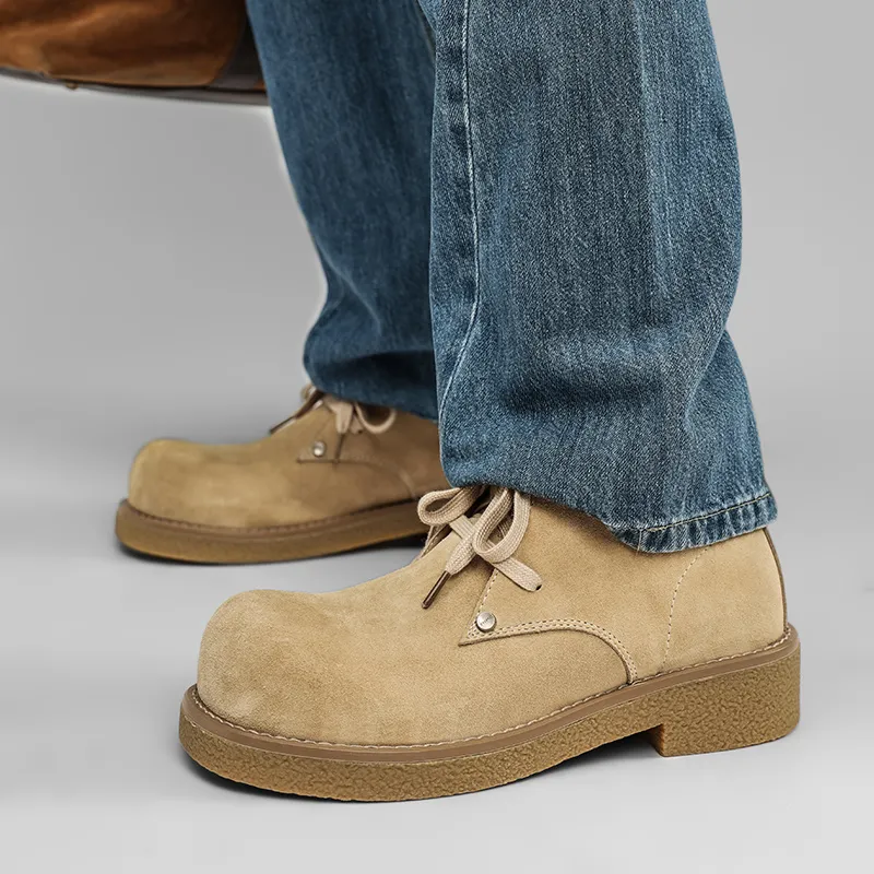 Little Red Man Casual Fashion Ankle Boots Unisex Desert-4
