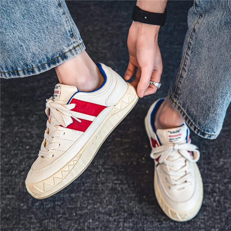 Little Red Man Canvas Shoes Men's-9