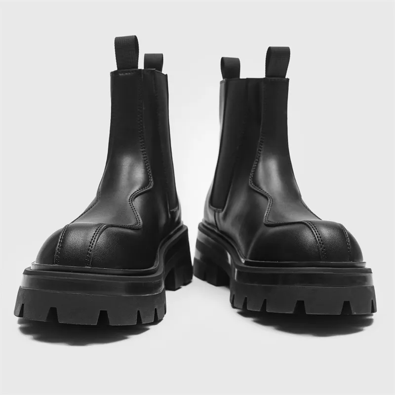Little Red Man Crew Chelsea Boots Men's Black-2