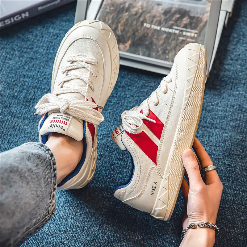 Little Red Man Canvas Shoes Men's-7