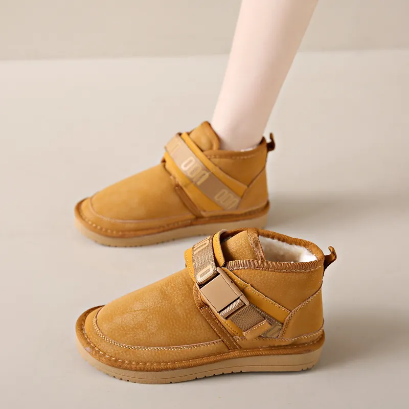 Little Red Man Short Snow Boots Unisex-16