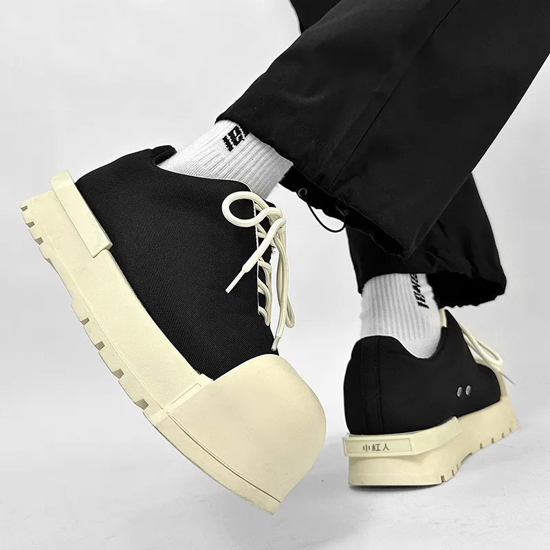 Little Red Man Casual Shoes Men's Black-1