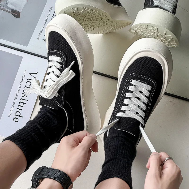 Little Red Man Low-Top Casual Canvas Shoes Men's-6