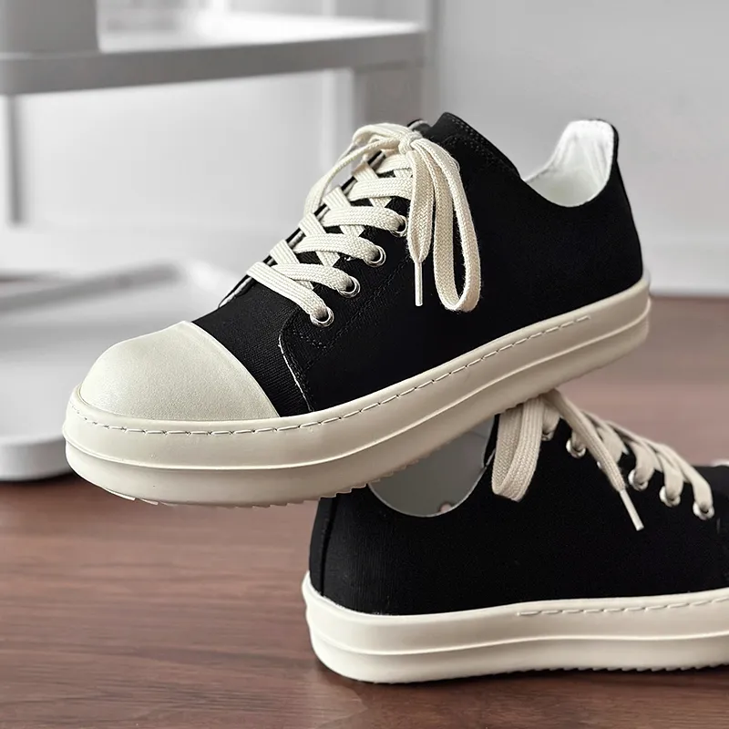 Little Red Man Anti-Slip Wear-Resistant Low-Top Skateboard Shoes Men's Black-7