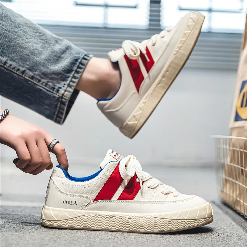 Little Red Man Canvas Shoes Men's-6