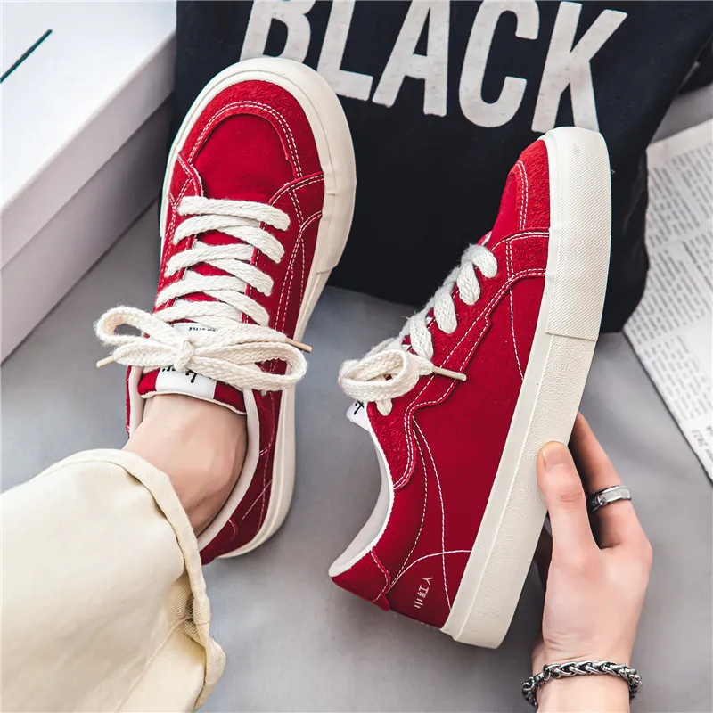 Little Red Man Low-Top Canvas Shoes Men's-11