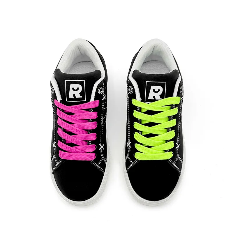 Little Red Man Coverage Slip Resistant And Abrasion Resistant Low Top Skateboard Shoes Unisex Black-2