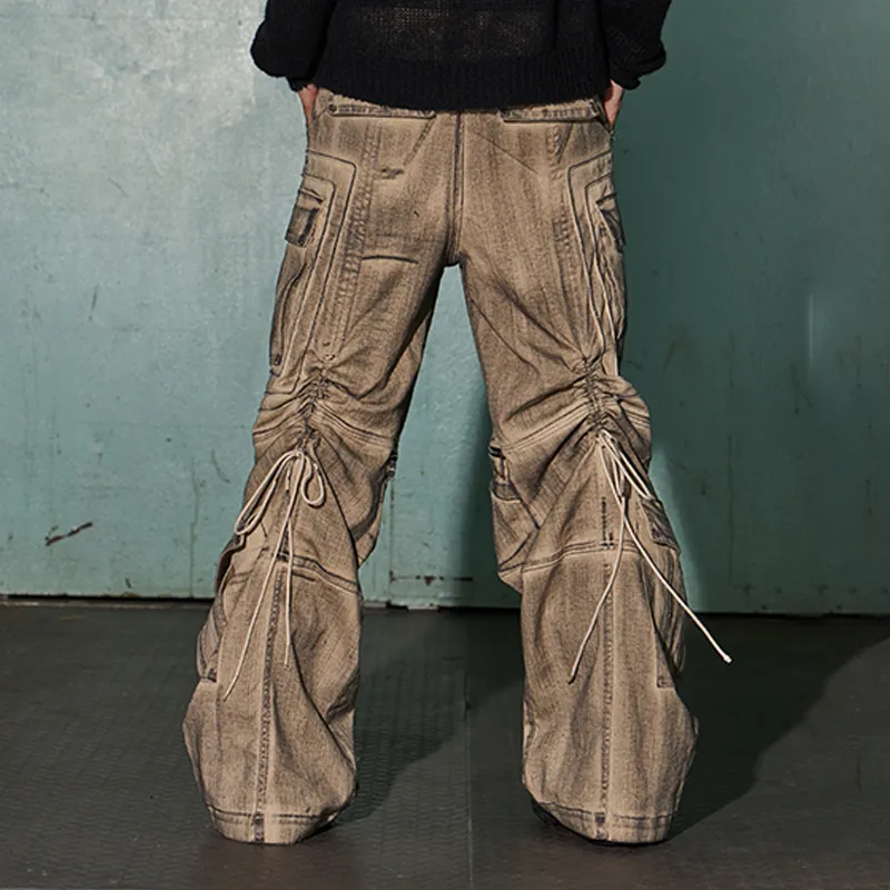 DND4DES Cargo Pants Unisex Khaki-3