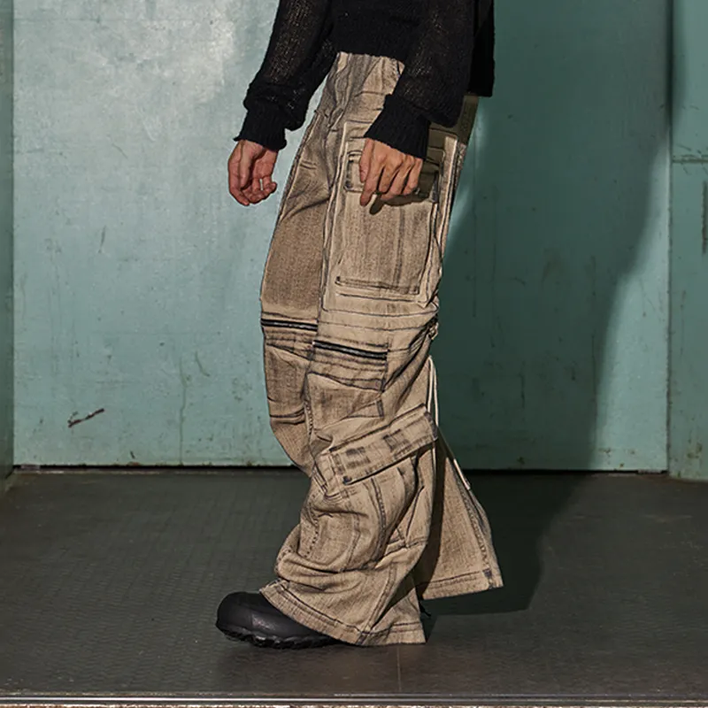 DND4DES Cargo Pants Unisex Khaki-4