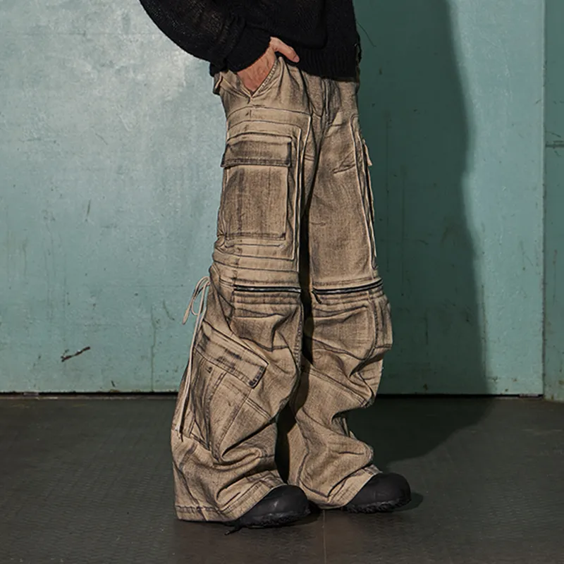DND4DES Cargo Pants Unisex Khaki-2