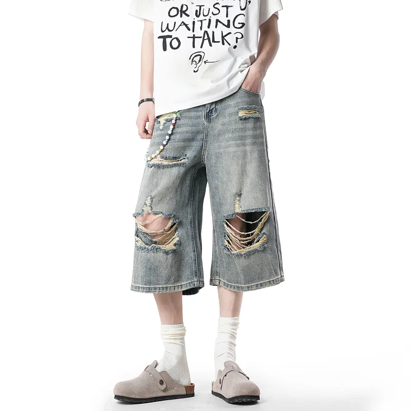 Lee Cooper Denim Shorts Unisex Washed Blue-3