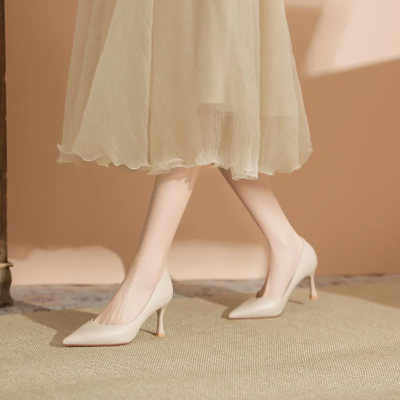 QITUMAUL Slim Heel High Heels Women's-8