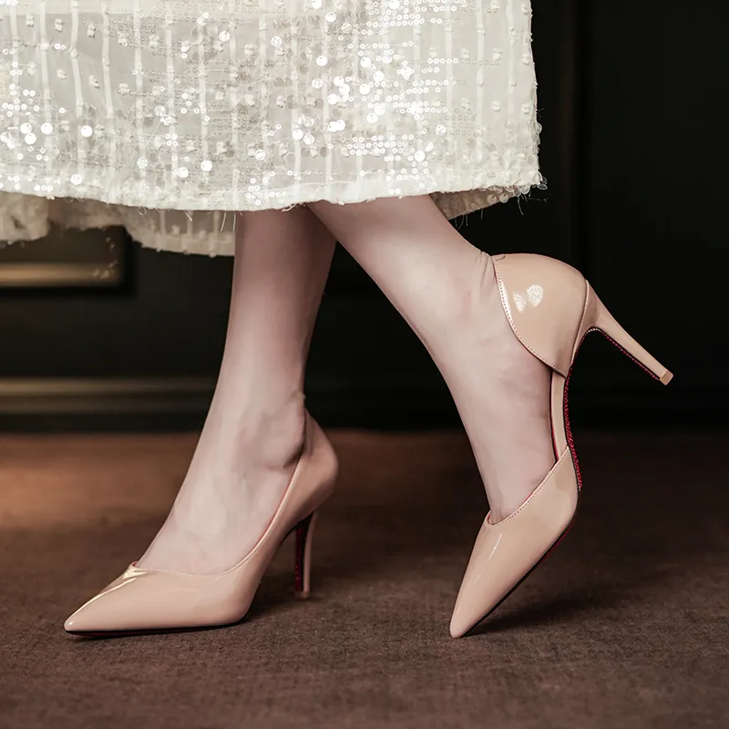 QITUMAUL Slim Heel High Heels Women's-19