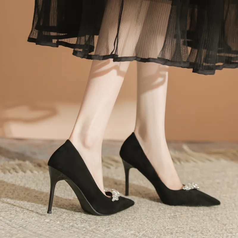 QITUMAUL Slim Heel High Heels Women's-4