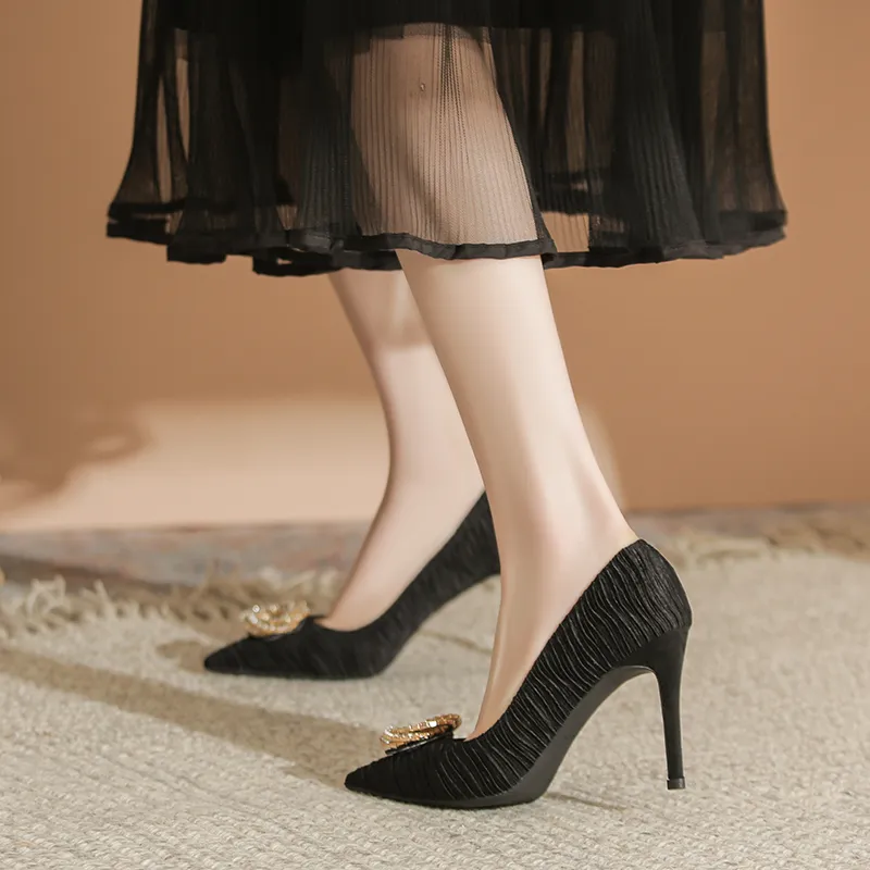 QITUMAUL Slim Heel High Heels Women's-5