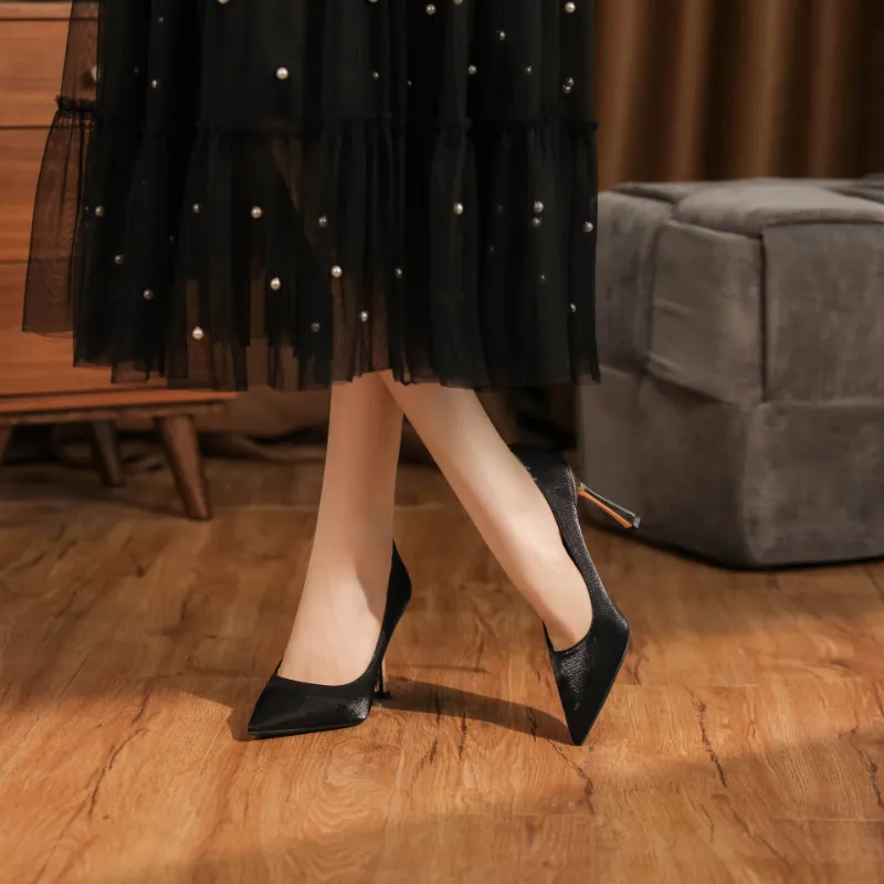 QITUMAUL Slim Heel High Heels Women's-9
