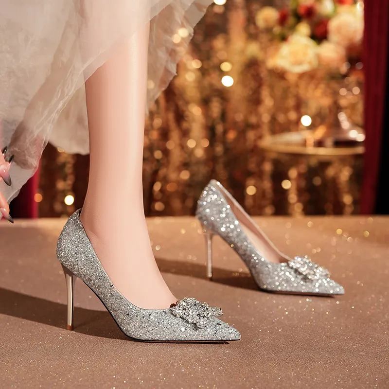 QITUMAUL Slim Heel High Heels Women's-15