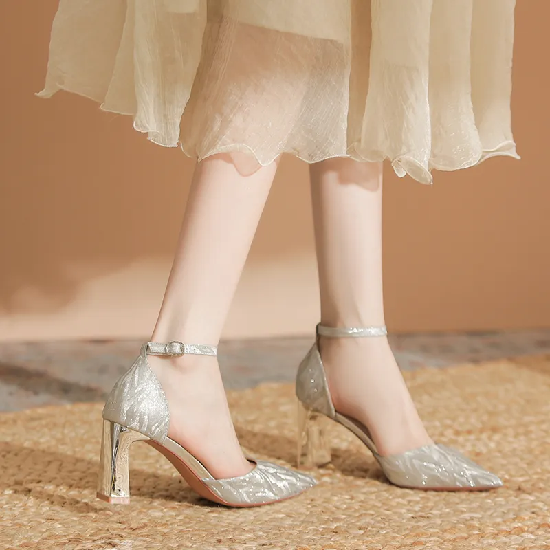 QITUMAUL Chunky Heel High Heels Women's-12
