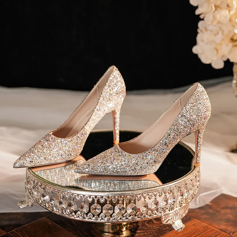 QITUMAUL Slim Heel High Heels Women's-21