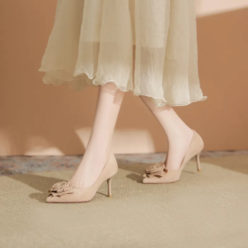 QITUMAUL Slim Heel High Heels Women's-7