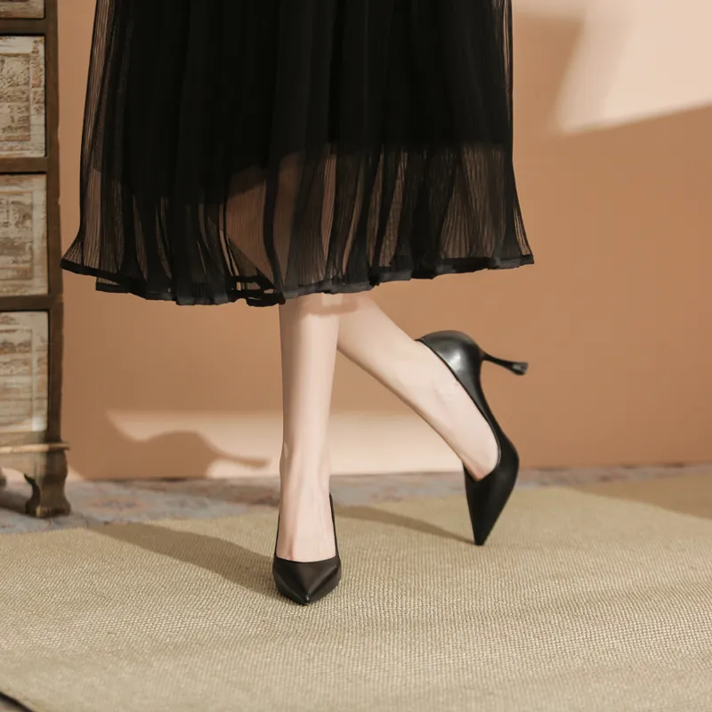QITUMAUL Slim Heel High Heels Women's-4