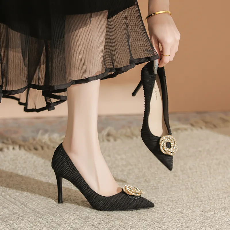 QITUMAUL Slim Heel High Heels Women's-1