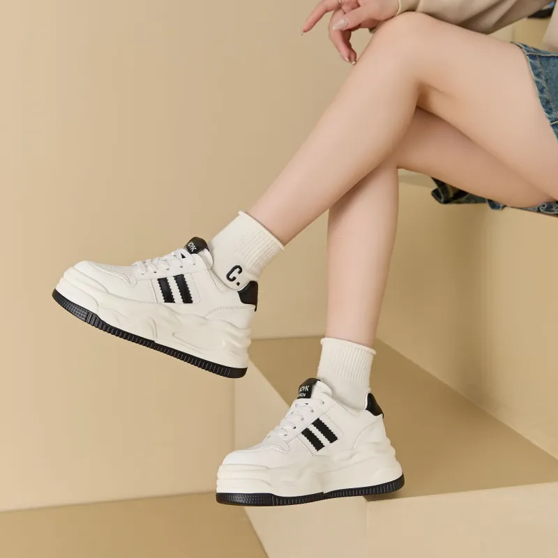 QITUMAUL Low Top Skateboard Shoes Women's-8