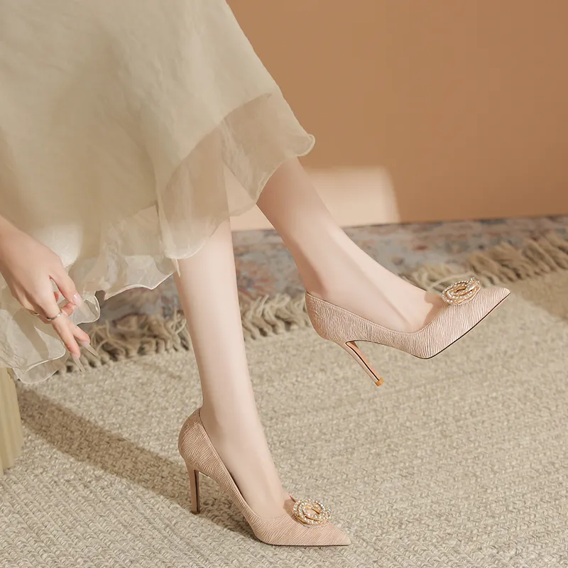 QITUMAUL Slim Heel High Heels Women's-13