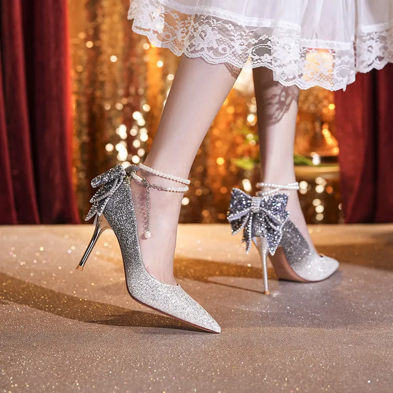 QITUMAUL Slim Heel High Heels Women's-19