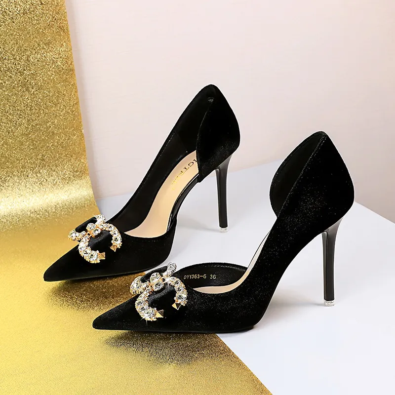 QITUMAUL Slim Heel High Heels 10.5cm Women's-2