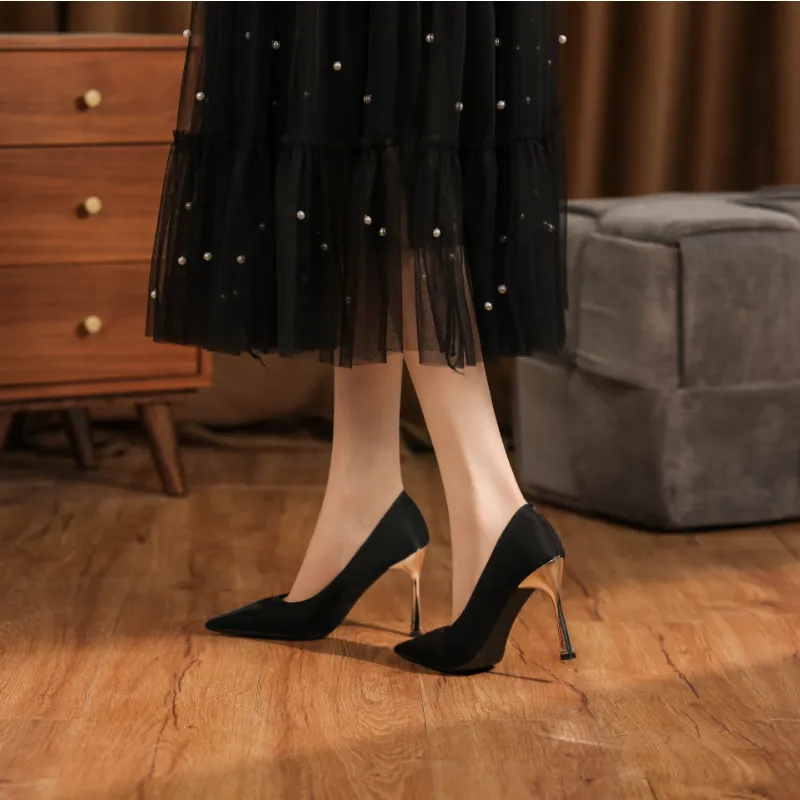 QITUMAUL Slim Heel High Heels Women's-3