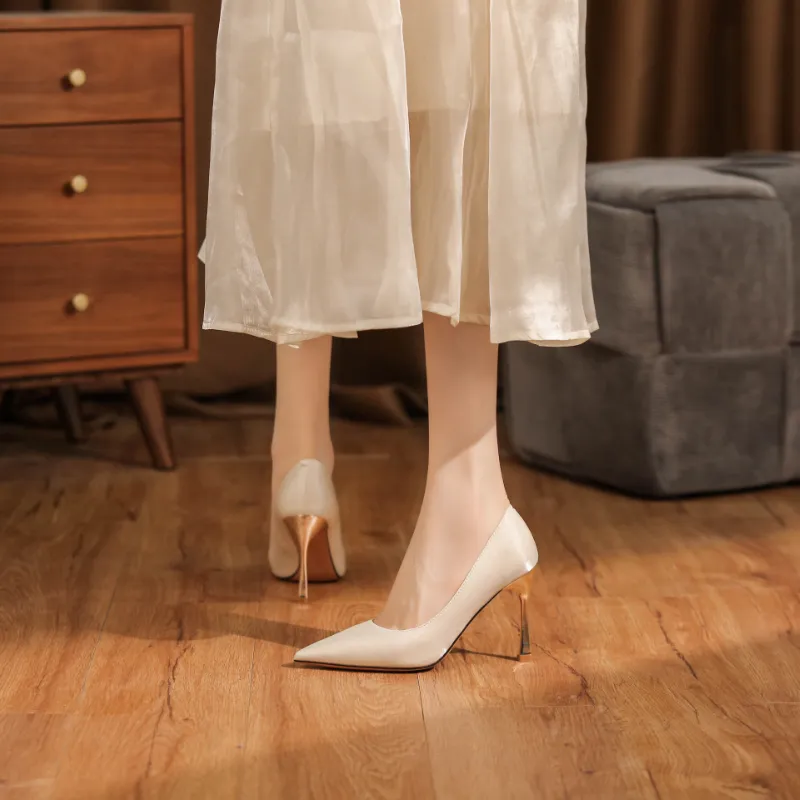 QITUMAUL Slim Heel High Heels Women's-29