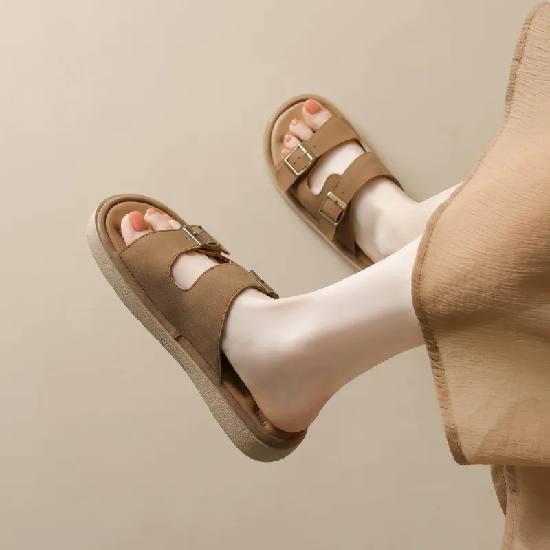 QITUMAUL Rubber Sole Quiet Abrasion Resistant Slide Slippers Unisex-5