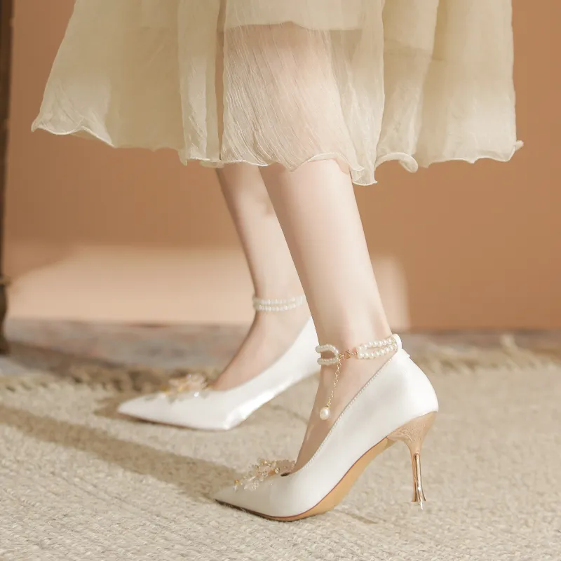 QITUMAUL Slim Heel High Heels Women's-9