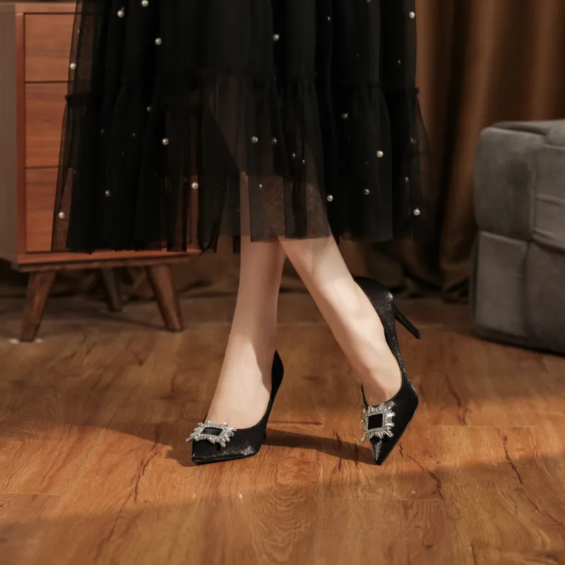 QITUMAUL Slim Heel High Heels Women's-13