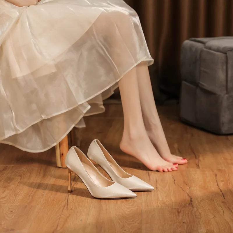 QITUMAUL Slim Heel High Heels Women's-22