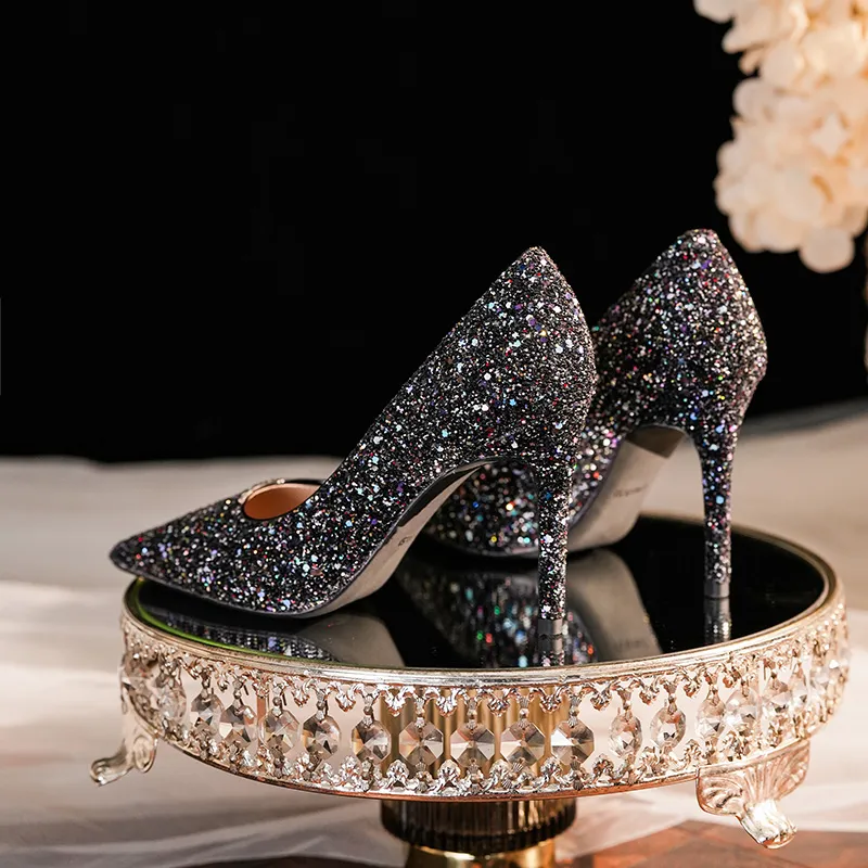 QITUMAUL Slim Heel High Heels Women's-16