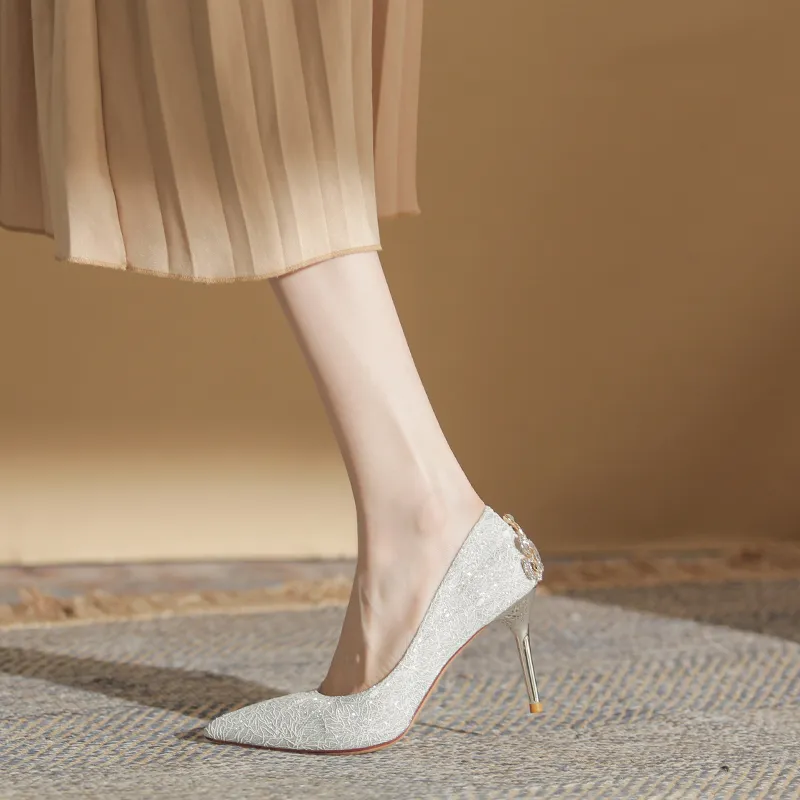 QITUMAUL Slim Heel High Heels Women's-22