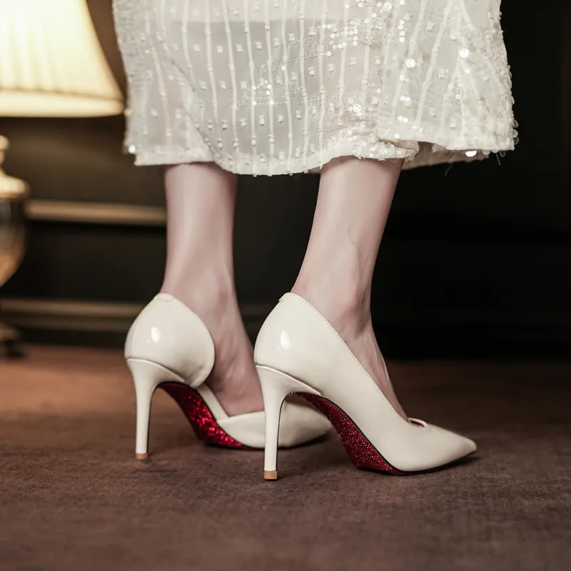 QITUMAUL Slim Heel High Heels Women's-24