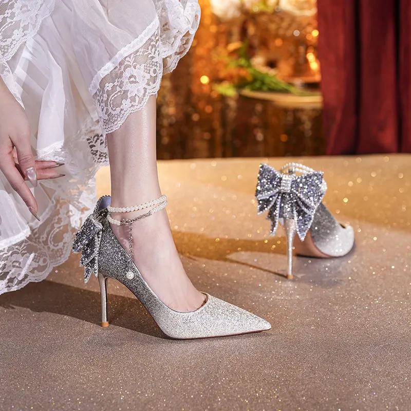 QITUMAUL Slim Heel High Heels Women's-14