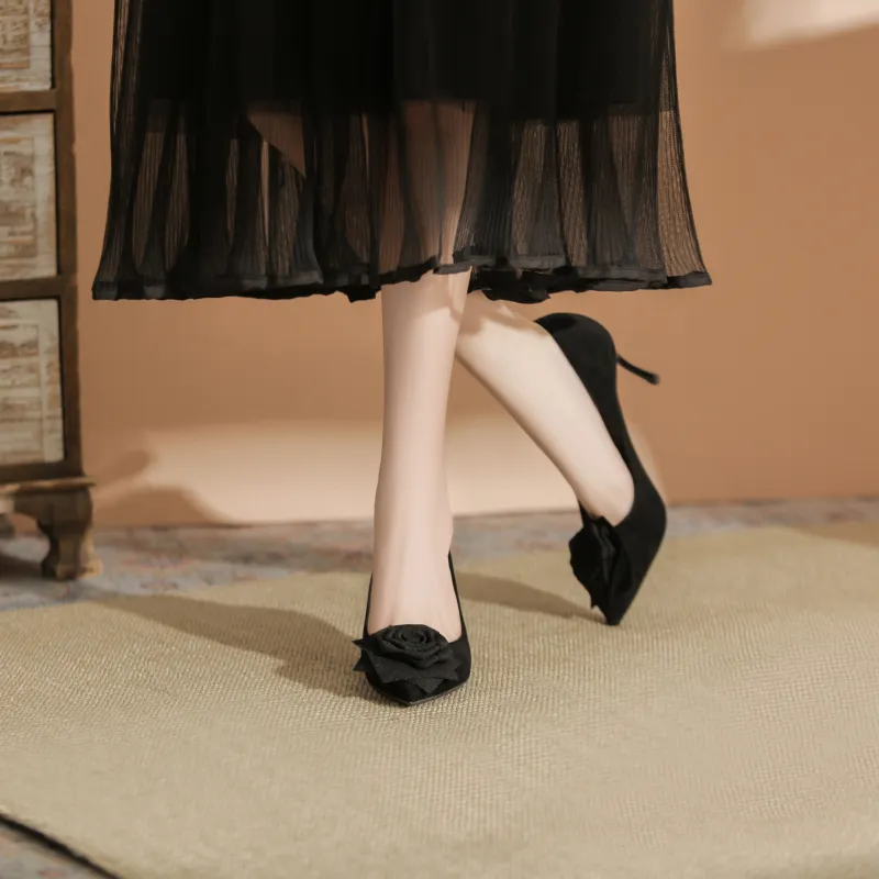 QITUMAUL Slim Heel High Heels Women's-4