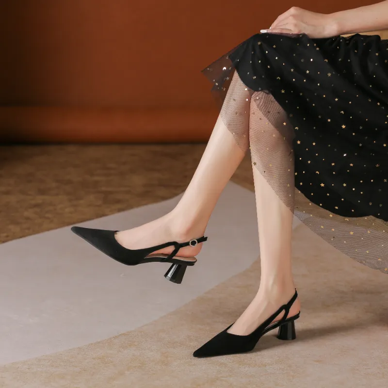 QITUMAUL Chunky Heel High Heels Women's-6