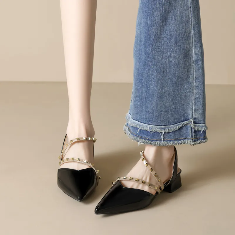 QITUMAUL Block Heel High Heels Women's-1