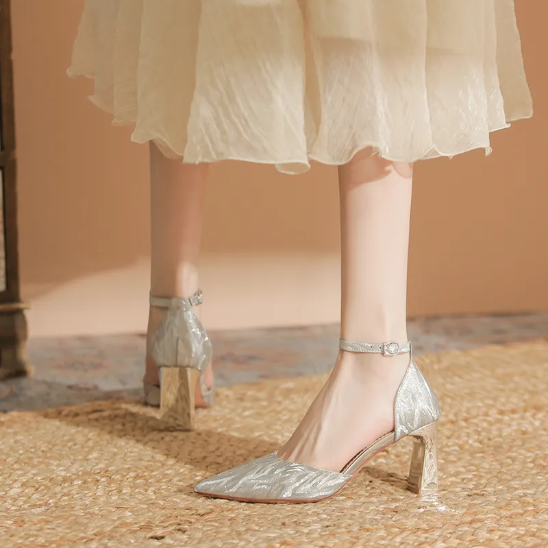 QITUMAUL Chunky Heel High Heels Women's-14