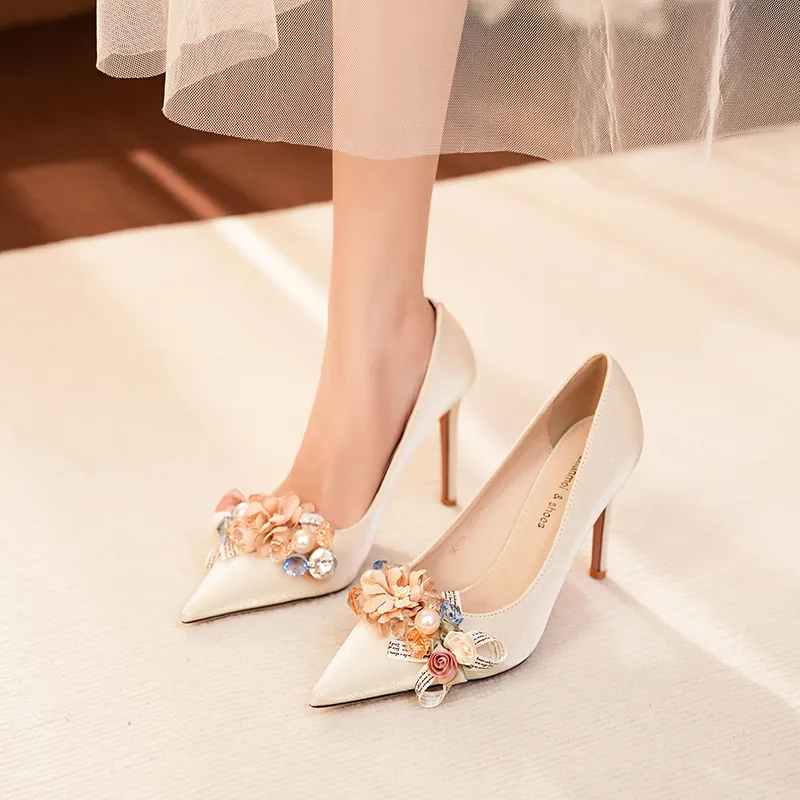 QITUMAUL Slim Heel High Heels Women's-11